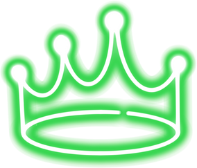 Green neon crown